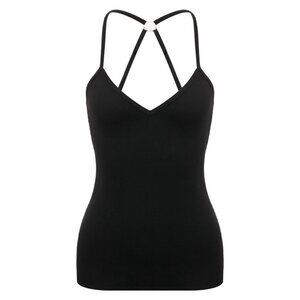 NWT GUCCI RIBBED TOP BLACK LOGO SZ L 100% Authentic